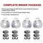 For Nissan Xterra, R1 Concepts eLine Frontier R1 Concepts eLine Front Rear Drill Slot Brake Rotors Kit + Ceramic Pads