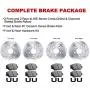 For Nissan Xterra, R1 Concepts eLine Frontier R1 Concepts eLine Front Rear Drill Slot Brake Rotors Kit + Ceramic Pads