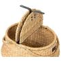 BirdRock Home Seagrass Picnic Basket - Hand Woven - Seagrass - Decorative Metal Latches - Divided Lid - Home Décor - Folding Handles