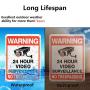 Video Surveillance Sign 4-Pack , HISVISION No Trespassing Metal Reflective Warning Sign ,UV Protected & Waterproof, 10''x 7'' 0.40 Aluminum Indoor Or Outdoor Use for Home Business CCTV Security Camera