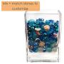 Houseables Glass Stone, Clear Marbles, Pebbles for Vases, 5 LB, 500-600 Stones, Flat Bottom, Round Top, Rocks, Bowl Filler Gems, Iridescent Decor, Decorative Centerpieces, Florist Supplies, Aquarium
