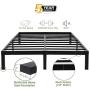 45MinST 14 Inch Platform Bed Frame/Easy Assembly Mattress Foundation / 3000lbs Heavy Duty Steel Slat/Noise Free/No Box Spring Needed, Queen