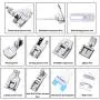 lorelo 11 Pieces Presser Feet Sewing Machine Presser Foot Sewing Machine Kit Household DIY Spare Parts Accessories for Sewing Machine lorelo 11 Pieces Presser Feet Sewing Machine Presser Foot Sewing Machine Kit Household DIY Spare Parts Accessories for Sewing Machine