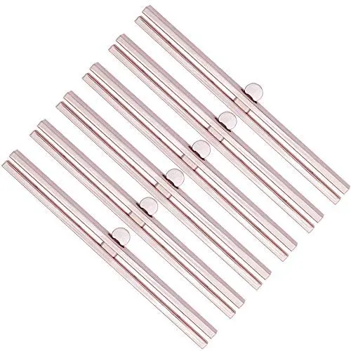 MIUSIE Practical 6 Pieces Clasp Lock Packs - 7.48Inch Metal Purse Frame Kiss Clasp Lock with Comfortable Grip- Bag Supplies for Purse Making/Bag Making/Leather Craft DIY