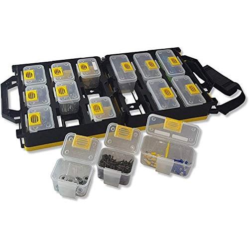 WorkVanEquipment Mobile Hardware Case Tackle Box with Removable Compartment Organizer and Shoulder Strap - US Patented WorkVanEquipment Mobile Hardware Case Tackle Box with Removable Compartment Organizer and Shoulder Strap - US Patented