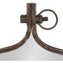 Kate and Laurel Yitro Round Industrial Rustic Metal Framed Wall Mirror, 23.5x28.5, Rustic Metal, Chic Industrial Accent Mirror for Wall
