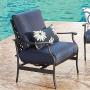 PatioFestival Patio Conversation Set 4 Pieces Cushioned Outdoor Furniture Sets with All Weather Frame