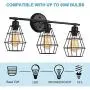 Wire Cage Wall Sconce,Industrial Bathroom Vintage Style Metal Wall Lamp E26 Bulb Base,Rustic Farmhouse Wall Light Fixture for Headboard Bedroom Garage Door Porch Wire Cage Wall Sconce,Industrial Bathroom Vintage Style Metal Wall Lamp E26 Bulb Base,Rustic Farmhouse Wall Light Fixture for Headboard Bedroom Garage Door Porch