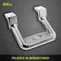 Bully AS-200 Universal Truck Polished Aluminum Side Hoop Step Set 2 Pieces Includes Mounting Brackets - Fits Various Trucks from Chevy (Chevrolet), Ford, Toyota, GMC, Dodge RAM and Jeep