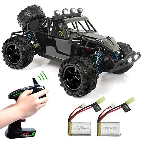 Exercise N Play RC Truck RC Car, Remote Control Car, Terrain RC Cars, Electric Remote Control Off Road Monster Truck, 1:18 Scale 2.4Ghz Radio 4WD Fast 30+ MPH RC Car (1:18A)