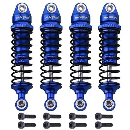 Hobbypark Aluminum Shocks Absorber Assembled (Front & Rear) Full Metal Dampers for Traxxas 1/18 LaTrax Teton Desert Prerunner, Replace Parts 7660 7665(4-Pack) (Navy Blue) Hobbypark Aluminum Shocks Absorber Assembled (Front & Rear) Full Metal Dampers for Traxxas 1/18 LaTrax Teton Desert Prerunner, Replace Parts 7660 7665(4-Pack) (Navy Blue)