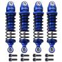 Hobbypark Aluminum Shocks Absorber Assembled (Front & Rear) Full Metal Dampers for Traxxas 1/18 LaTrax Teton Desert Prerunner, Replace Parts 7660 7665(4-Pack) (Navy Blue)