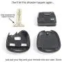 STAUBER Best Key Shell Replacement for Lexus - HYQ1512V, HYQ12BBT - NO Locksmith Required Using Your Old Key and chip! - 2 Pack (Black)