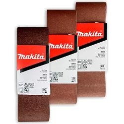 Makita 15 Piece - 3'' Multi-Grit Sanding Belt Set For 3''x21'' Belt Sanders – Complete Sanding Set For Wood & Metal - 60-240 Grits