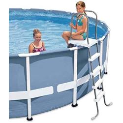 Intex 28067E Steel Frame Above Ground Swimming Pool 52'' Pool Entry Step Ladder