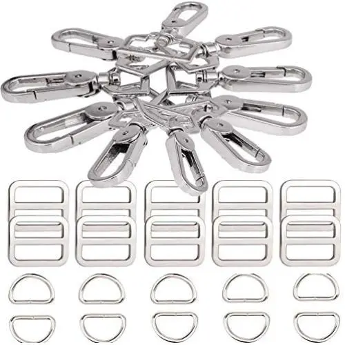 Swivel Lobster Clasps Clips Lanyard Snap Hook and Slide Buckles and Metal D Ring Semi-Circular D Ring for Handbag Bags Cat Dog Collar Buckles Ring Hand DIY Accessories Dog Leash Hardware Craft Swivel Lobster Clasps Clips Lanyard Snap Hook and Slide Buckles and Metal D Ring Semi-Circular D Ring for Handbag Bags Cat Dog Collar Buckles Ring Hand DIY Accessories Dog Leash Hardware Craft