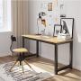 Tribesigns Modern Simple Style Computer Desk PC Laptop Study Table Office Desk Workstation for Home Office, Walnut + Black Leg