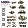 Aootf License Plate Screws Fasteners - Rust Stainless Steel Screws License Plate Bolts Fasteners for License Plates & Plate Frame on Cars Trucks, Black & Chrome Screw Caps | Fasteners Kit -81 PC Aootf License Plate Screws Fasteners - Rust Stainless Steel Screws License Plate Bolts Fasteners for License Plates & Plate Frame on Cars Trucks, Black & Chrome Screw Caps | Fasteners Kit -81 PC