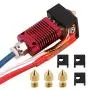 CHPOWER Ender 3 Assembled Hotend with Bowden PTFE Tubing with Silicone Cover×3 and 0.4mm Nozzle×3 for Ender 3 and Ender 3 pro CHPOWER Ender 3 Assembled Hotend with Bowden PTFE Tubing with Silicone Cover×3 and 0.4mm Nozzle×3 for Ender 3 and Ender 3 pro