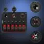 Nilight 6 Gang ON Off Rocker Switch Panel Red Backlit 12V 24V LED Digital Voltmeter 3.1A Dual USB Charger Cigarette Lighter Socket Overload Protection Switch Panel For Cars RVs Boats (90122F) Nilight 6 Gang ON Off Rocker Switch Panel Red Backlit 12V 24V LED Digital Voltmeter 3.1A Dual USB Charger Cigarette Lighter Socket Overload Protection Switch Panel For Cars RVs Boats (90122F)