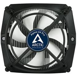 ARCTIC Alpine 64 Pro - 90 Watts Low Noise CPU Cooler for AMD AM4 Sockets with Patented Fan Holder - Patented Anti-Vibration System