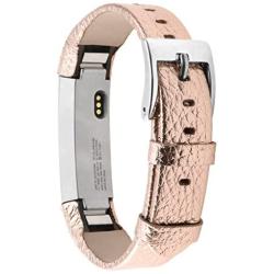 Henoda Replacemnt Leather Bands Compatible with Fitbit Alta/Fitbit Alta HR, Classic Genuine Leather Wristband, Small Large, No Tracker