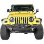 Hooke Road Wrangler TJ Rear Bumper with Tire Carrier + Front Bumpers Combo Compatible with Jeep Wrangler TJ 1997-2006