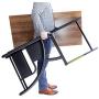 Origami Folding Computer Desk for Office Study Students Bedroom Home Gaming and Craft | Space Saving Foldable Design, Fits Dual Monitors and Laptop, Collapsible, No Assembly Required | (Wood, Large) Origami Folding Computer Desk for Office Study Students Bedroom Home Gaming and Craft | Space Saving Foldable Design, Fits Dual Monitors and Laptop, Collapsible, No Assembly Required | (Wood, Large)