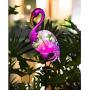RUILAIYA BOAER Flamingo Solar Pathway Lights Outdoor,Garden Stake Decorative Yard Art Metal& Glass Waterproof for Patio Lawn Pathway-8 Lumens
