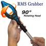 2-Pack 32 Inch Extra Long Grabber Reacher with Rotating Jaw - Mobility Aid Reaching Assist Tool (Blue)