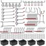 114 pcs Pegboard Hooks Assortment with Metal Hooks Sets, Pegboard Bins, Peg Locks for Organizing Storage System Tools 114 pcs Pegboard Hooks Assortment with Metal Hooks Sets, Pegboard Bins, Peg Locks for Organizing Storage System Tools