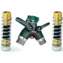 2wayz All Metal Body Garden Hose Splitter. Newly Upgraded (2020): 100% Secured, Bolted & Threaded. Easy Grip, Smooth Long Handles y Valve + 2 Kink Free 8cm Hose Savers