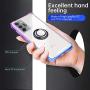 ANSIWEE Galaxy Note 20 Ultra 6.9 Inch Case, Metal Ring Kickstand Work with Magnetic Car Mount Cover Reinforced Drop Protector Clear Hard Back Cases for Samsung Galaxy Note 20 Ultra (Purple Blue)
