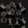 Round Flat Head Chicago Screws Buttons for Leather Crafting, 1/4 Inches (6mm) Repair Screw Post Fastener, Metal Nail Rivet Studs, Black Gunmetal, 30 Sets, Diameter 5/16 Inches (8mm)
