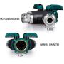 NEX 2 Way Y Hose Connector, Garden Faucet Splitter Metal Body with Comfortable Smooth Rubberized Grip