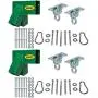 Safe Kidz Deluxe Wooden Swing Set Brackets :: Set of 2 Steel Swing Braces, Set of 4 Playset Hangers, Drill Bit & All of The Hardware & Instructions for Easy Installations