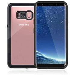 Tomplus Galaxy S8 Waterproof Case, [Slim Fit] Shockproof IP68 Certified Waterproof Dirtproof Snowproof Full-Body Rugged Case with Built-in Screen Protector Cove for Galaxy S8 (S8 Clear)