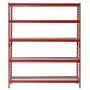 Muscle Rack UR601872WD5-R 5-Shelf Steel Shelving Unit, 60'' Width x 72'' Height x 18'' Length, Red