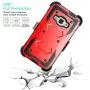 Tinysaturn Galaxy Luna Case, Galaxy Amp 2 Case, Galaxy Express 3 Case,J1 2016 Case, (TM) [Yvenus Series] [Red] Shock Absorbing Holster Belt Clip [Built-in Screen] Cover for Samsung Galaxy J1 2016