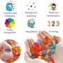 MAGICLUB Water Beads with Fine Motor Skills Toy Set Non-Toxic Water Sensory Toy for Kids-30,000 Beads Sensory Bin Kit with 1 Scoop 1 Spoon and 6 Tweezers Jelly Beads for Early Skill Development