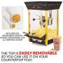 Nostalgia CCP510BK Vintage Professional Popcorn Cart-New 8-Ounce Kettle-53 Inches Tall-Black