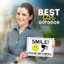 Smile Youre On Camera Sign, Video Surveillance Warning, 7” x 10” Industrial Grade Aluminum, Easy Mounting, Rust-Free/Fade Resistance, Indoor/Outdoor, USA Made by MY SIGN CENTER