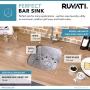 Ruvati 15 x 18 Inch Undermount 16 Gauge Stainless Steel Bar Prep Sink - RVM4110