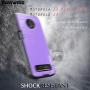 COVRWARE Iron Tank Case for Moto Z3 Play/Moto Z3 with Built-in [Screen Protector] Heavy Duty Full-Body Rugged Holster Armor Case [Brushed Metal Texture Design][Belt Swivel Clip][Kickstand], Purple