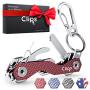 Clips Smart Compact Key Holder Keychain - Made of Carbon Fiber & Stainless Steel- Pocket Organizer Up to 28 Keys- Lightweight, Strong Includes Bottle Opener, Carabiner & More
