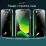 Jonwelsy Anti Peeping Case for iPhone 12 (6.1 Inch), Double-Sided Anti Spy Tempered Glass Privacy, 360 Degree Protection Cover, Magnetic Adsorption Metal Bumper for iPhone 12 (Black)
