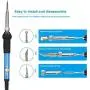 Upgraded Wood Burning Kit 47PCS,Wood Burner Pyrography Pen with Adjustable Temperature/Soldering Tips/CarvingKnife/Embossing/Stencil+Stand