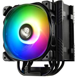 Enermax ETS-T50 Axe Addressable RGB CPU Air Cooler 230W+ TDP for Intel/AMD Univeral Socket 5 Direct Contact Heat Pipes 120mm PWM Fan Black: ETS-T50A-BK-ARGB