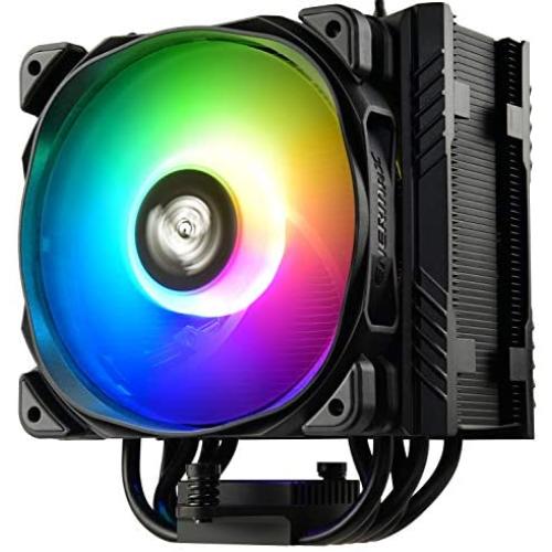 Enermax ETS-T50 Axe Addressable RGB CPU Air Cooler 230W+ TDP for Intel/AMD Univeral Socket 5 Direct Contact Heat Pipes 120mm PWM Fan Black: ETS-T50A-BK-ARGB