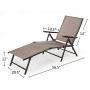 Finefind Adjustable Chaise Lounge Chair Recliner Outdoor Folding Lounge Chair Chaise Lounge Chair Recliner Patio Pool Sun Loungers Chair New, 2 Packs